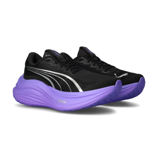Tenis Puma Magmax Mujer Nitro Black - Dark Amethyst - Running Emotion