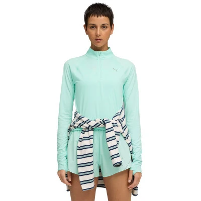 Sweatshirt Run Velocity Cloudspun 1-4 Zip Mulher