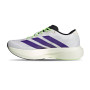 Adizero Evo SL-ftwr white-collegiate purple-lime burst