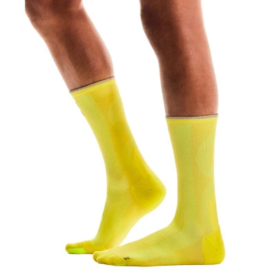 Meias Meias Elite Run Sock High yellow