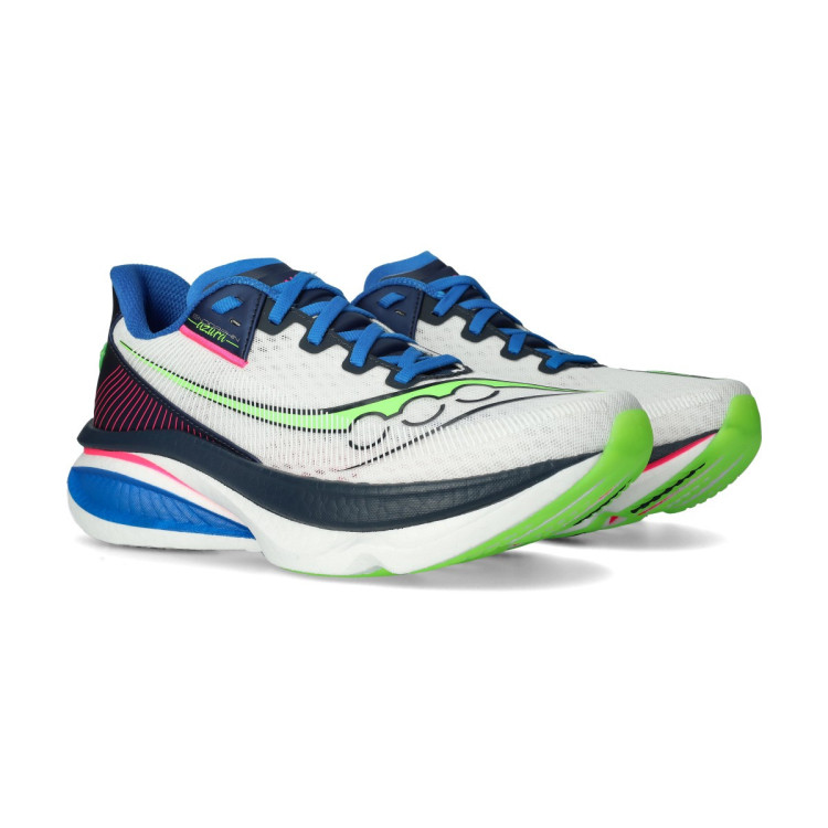 Running Shoes Saucony Endorphin Azura White-Navy - Running  display picture 3